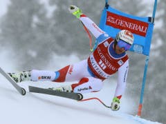 Beat Feuz in Kvitfjell auf der Fahrt zu Platz 3 (Bild: KEYSTONE/AP/ALESSANDRO TROVATI)