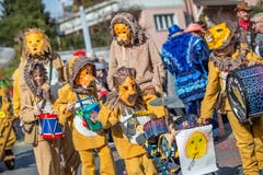 Die «Löwenkinder» der Kindergruppe Boog ist in Horw ebenfalls mit dabei. (Bild: Pius Amrein, Horw, 3. März 2019)