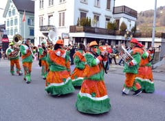 Die Lutere Gugger begeisterten in Ebnat-Kappel auch mit Evolutionen. (Bild: Peter Jenni, 2. März 2019)