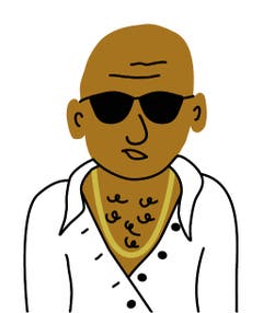 Lampadato (Italienisch): Eine Art «Harry Hasler»: Braune Lederhaut, Goldkettchen, aufgeknöpftes Hemd, schmierige Sonnenbrille.