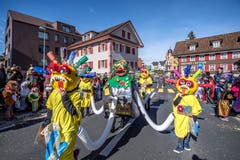 Kinderumzug in Rothenburg. (Bild: Pius Amrein, Rothenburg, 5. März 2019)