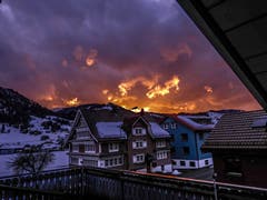 Schauspiel am Himmel nach dem Sturm über Nesslau. (Bild: Renato Maciariello)
