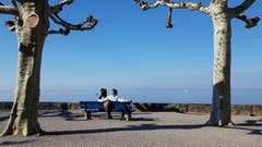 Den Frühling geniessen - am Bodensee in Rorschach. (Bild: Doris Sieber)