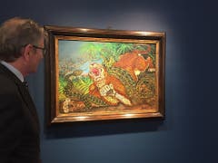 Das Museum im Lagerhaus in St. Gallen widmet dem «Aussenseiter» Antonio Ligabue eine Ausstellung. Der «Schweiz Van Gogh» liebte die Natur und Tiere. (Bild: Keystone-SDA/Nathalie Grand)