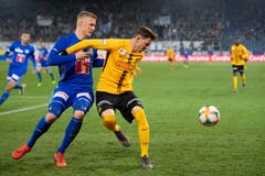 Marvin Schulz, Innenverteidigung, 3 Spielt lieber im Mittelfeld – und das sieht man. Beim 0:2 und 1:3 sieht er unglücklich aus. Sonst gewinnt er aber viele Zweikämpfe. (Bild: Claudio de Capitani/freshfocus, Luzern, 10. April 2019)