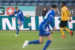 Pascal Schürpf, Linker Flügel, 3,5 Hat mehrere gute Chancen, verzieht aber. Vor dem Penalty provoziert er von Bergens Handspiel. (Bild: Boris Bürgisser, Luzern, 10. April 2019)