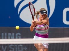 Die Französin Fiona Ferro beendete in Lugano das Turnier für Stefanie Vögele (Bild: KEYSTONE/TI-PRESS/SAMUEL GOLAY)