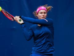 Endstation Viertelfinal: Stefanie Vögele scheidet am WTA-Turnier in Lugano aus (Bild: KEYSTONE/EPA KEYSTONE/SAMUEL GOLAY)