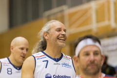 Walter Spuler von den Pilatus Dragons nach dem Spiel und der gewonnenen Silbermedaille. (Bild: Roger Grütter, Nottwil, 13. April 2019)