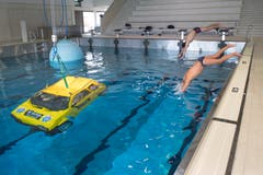 Auch Rettungsübungen und Rettungsausbildungen finden im Campus statt. (Bild: Boris Bürgisser, Sursee, 19. März 2019)