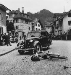 Die Entlebucherstrasse Richtung Dorfzentrum. (Bild: Franz Schmidlin/ Wolhuser Forum für Geschichte)