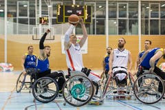 Versucht für die Pilatus Dragons zu punkten: Matthias Suter. (Bild: Roger Grütter, Nottwil, 13. April 2019)