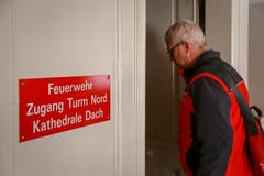 Normalerweise verschlossen: Der Zugang zum Dachstock...