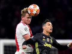 Mathijs de Ligt und Ajax wollen gegen Cristiano Ronaldo und Juventus hoch hinaus (Bild: KEYSTONE/AP/MARTIN MEISSNER)