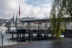 Die SGV Landungsbrücke wird nach einer umfassenden Sanierung für die Öffentlichkeit wieder zugänglich. (Bild: Dominik Wunderli, 17. April 2019, Luzern)