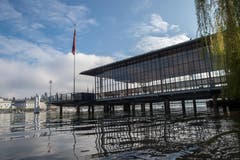 So sieht die Landungsbrücke nach dem Umbau aus. (Bild: Dominik Wunderli, 17. April 2019, Luzern)