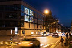 «Stadtprojektionen III»: Maya Rochat an der Zürcher Strasse 45. (Bild: Michel Canonica)