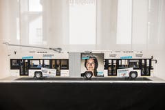 Der Legobus hat eine Länge von 130 Zentimetern. (Bild: Nadia Schärli, Küssnacht, 7. März 2019)