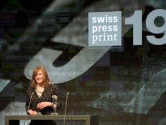 Camille Krafft, Gewinnerin des Swiss Press Awards in der Kategorie Print. (Bild: KEYSTONE/ALESSANDRO DELLA VALLE)