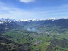 Blick ins «Obwaldnerländli» vom Stanserhorn aus. (Bild: Hans Steiner, 25. April 2019)