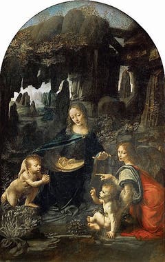 Rechts: Mit dem Bildnis der «Ginevra de’ Benci» revolutioniert Leonardo in den Jahren 1474 bis 1478 die Porträtmalerei. Links oben: In der «Dame mit Hermelin» zeigt da Vinci Cecilia Gallerani, die Mätresse des Mailänder Herzogs Ludovico Sforza. (Bild: Bilder: Getty)