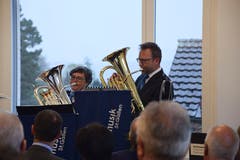 Mit Trompeten und Posaunen wurde die neue Polizeistation feierlich eingeweiht.