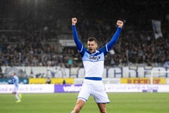 Pascal Schürpf, linkes Mittelfeld, 5: Beim 2:0 macht er alles richtig, ein insgesamt gelungener Auftritt. (Bild: KEYSTONE/Urs Flueeler, Luzern, 27. April 2019)