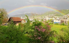 Endlich wieder mal etwas Regen. Und dann noch etwas Sonne dazu und die Szene ist perfekt. (Bild: Werner Geiger, Ebikon, 27. April 2019)