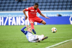 Marvin Schulz, defensives Mittelfeld, 4,5: Nicht so wirkungsvoll wie zuletzt als Doppeltorschütze in St. Gallen, aber seine Rückkehr nach der Cup-Sperre tut dem Team gut. (Bild: Daniela Frutiger/freshfocus, Luzern, 27. April 2019)
