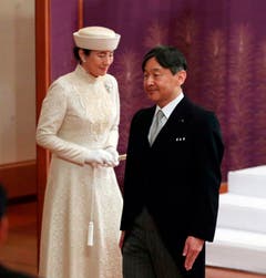 Der neue Kaiser Naruhito (rechts) und Prinzessin Masako. (Bild: Japan Pool via AP)