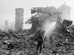 Die gewaltige Explosion am 8. April 1969 in der Sprengstoff-Fabrik in Dottikon AG tötete 18 Menschen. (Archivfoto) (Bild: KEYSTONE/STR)
