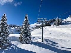 Noch einmal ist richtig Winter auf dem Fronalpstock. (Bild: Markus Brülhart, Stoos, 5. April 2019)