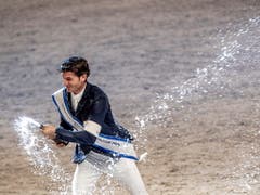Der Champagner spritzt in Göteborg. (Bild: KEYSTONE/EPA TT NEWS AGENCY/BJORN LARSSON ROSVALL)