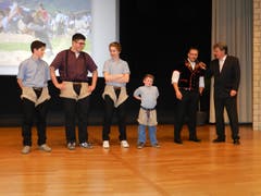 Verleihung des Präventionspreis vom Kanton Luzern 2013 – Delegation vom Schwingklub Rothenburg. (Bild: Schwingklub Rothenburg)