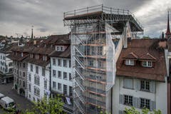 Normalerweise erhält man nur diese Ansicht des Hotels Schlüssel. (Bild: Pius Amrein, 30. April 2019)