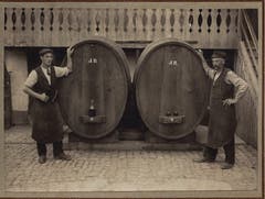 Küfermeister Alois Greter (links, 1890-1943) und Küfermeister Johann Greter (rechts, 1861-1928). (Bild: Alois Greter, Luzern)