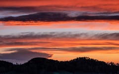 "Tramonto di fuoco" auf dem Höhenweg Herisau. Rot, violet, rosa, blau, orange, grau, schwarz... (Bild: Luciano Pau)
