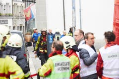 Die Feuerwehr war mit einem Grossaufgebot vor Ort. (Bild: Jakob Ineichen, 2. Mai 2018)