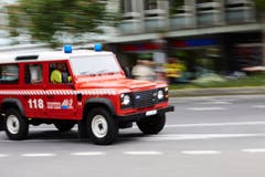 Die Feuerwehr war mit einem Grossaufgebot vor Ort. (Bild: Jakob Ineichen, 2. Mai 2018)