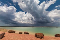 Gewaltige Gewitterwolken in Darwin.