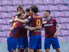 Nicht viele Zuschauer, dafür umso mehr Torjubel: Servette 2018/19 (Bild: KEYSTONE/SALVATORE DI NOLFI)