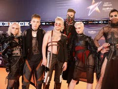 Auch Hatari of Iceland nehmen am Eurovision Song Contest in Tel Aviv teil. (Bild: KEYSTONE/AP/ARIEL SCHALIT)
