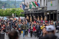 Touristen auf dem Grendel. (Bild: Urs Flüeler / Keystone, Luzern, 13. Mai 2019)