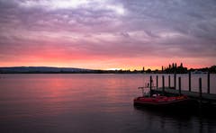 Abendrot am Zugersee. (Bild: Daniel Hegglin, Zug, 12. Mai 2019)