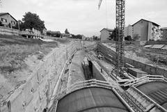 Tagbau im Bereich des Stephanshorntunnels.