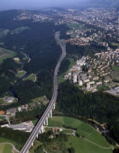 Der Sitterviadukt kurz vor der Eröffnung.