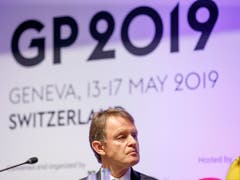 Deza-Chef Manuel Sager mahnt an der internationalen Konferenz für Katastrophenvorsorge in Genf zusätzliche Investitionen in die Prävention an . (Bild: KEYSTONE/SALVATORE DI NOLFI)