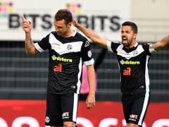 Einmal mehr lässt er sich gegen St. Gallen als Torschütze feiern: Luganos Alexander Gerndt trifft gegen die Ostschweizer besonders gern (Bild: KEYSTONE/TI-PRESS/SAMUEL GOLAY)