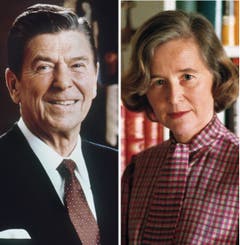 Präsident Ronald Reagan traf Elisabeth Kopp 1987. (Bild: KEY)