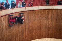 Auch ein Go-Kart ist Bestandteil der 12-minütigen Show. (Bild: Boris Bürgisser, Luzern, 17. Mai 2019)